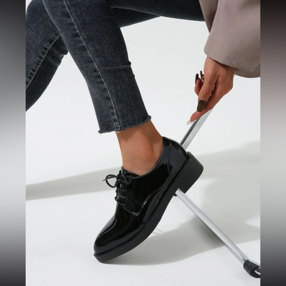 TED BAKER 💕Size 4 UK/ 6 US 🌷Patent Leather Lace up Loafers 🌸GORGEOUS SHOES ! - Picture 15 of 16